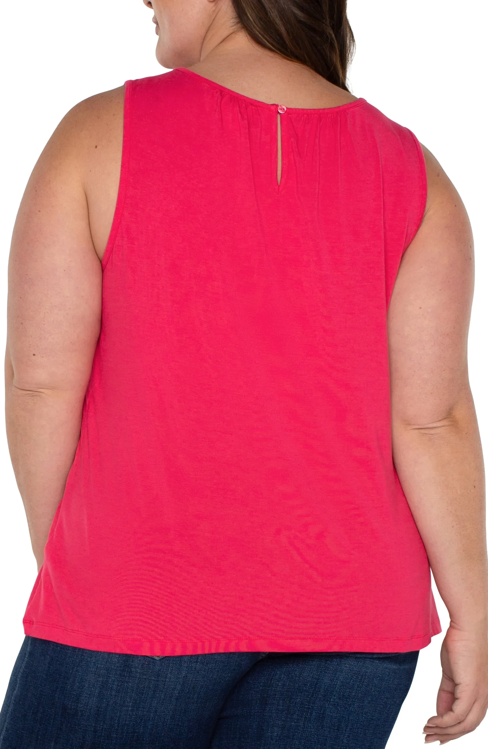 Liverpool Los Angeles Tops-A-LINE SLEEVELESS KNIT TOP Pinkpunch