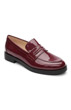 Liverpool Los Angeles Loafers-BALDWIN LEATHER SLIP ON LOAFER Ruby