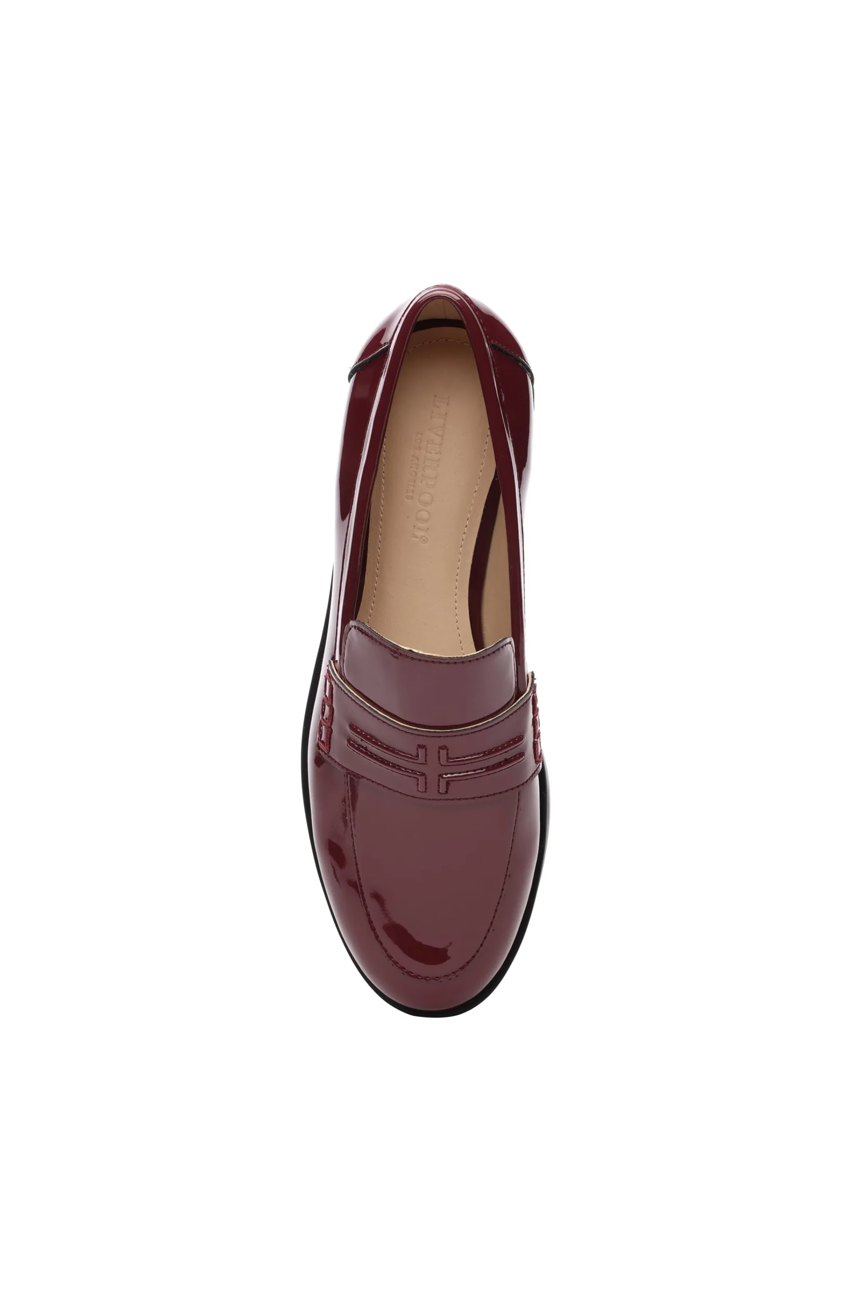Liverpool Los Angeles Loafers-BALDWIN LEATHER SLIP ON LOAFER Ruby