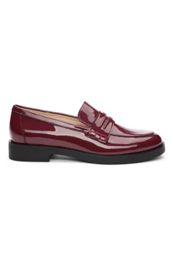 Liverpool Los Angeles Loafers-BALDWIN LEATHER SLIP ON LOAFER Ruby