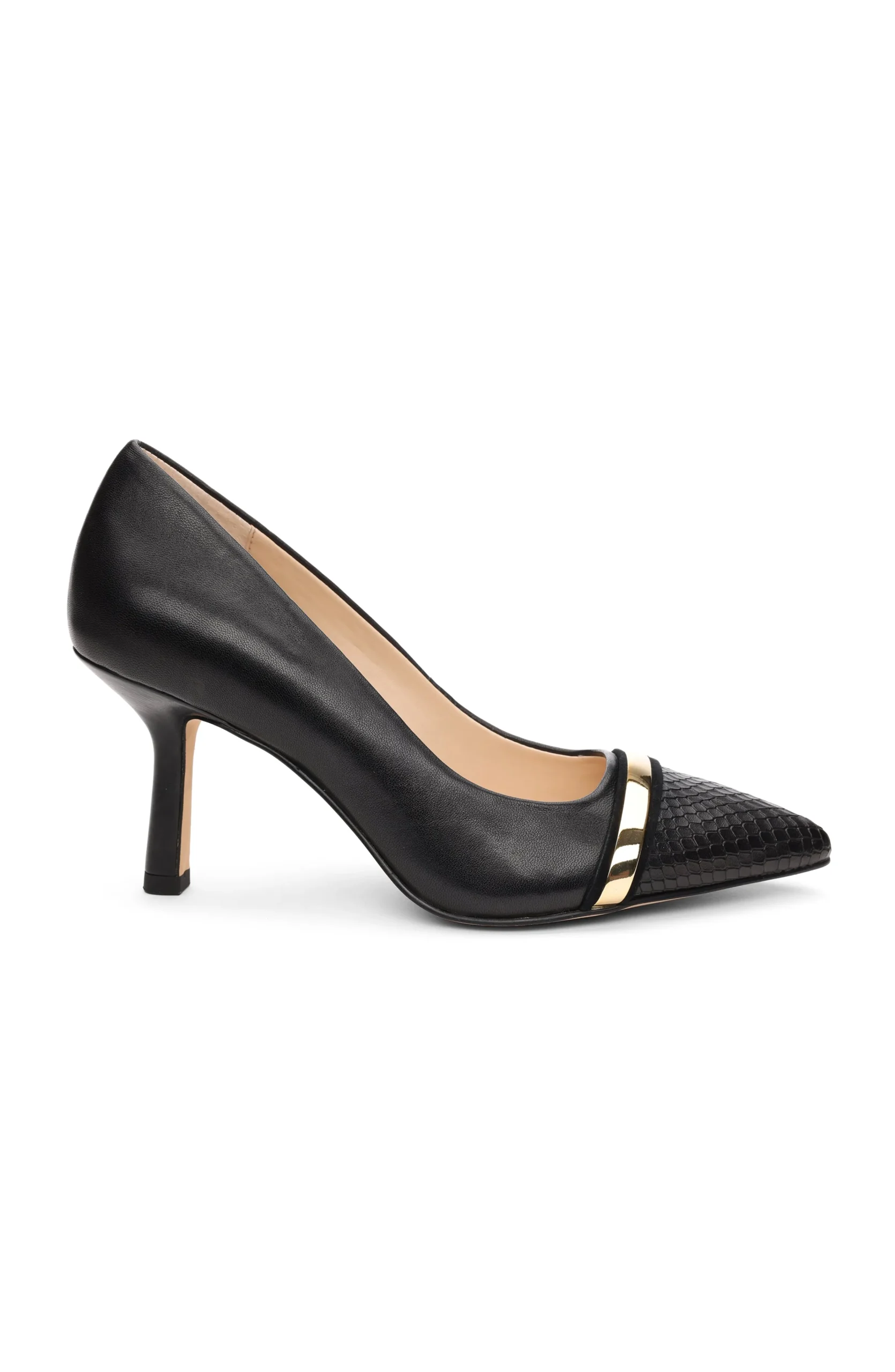 Liverpool Los Angeles Heels-BELAIR PUMP WITH EMBOSSED SNAKE Black