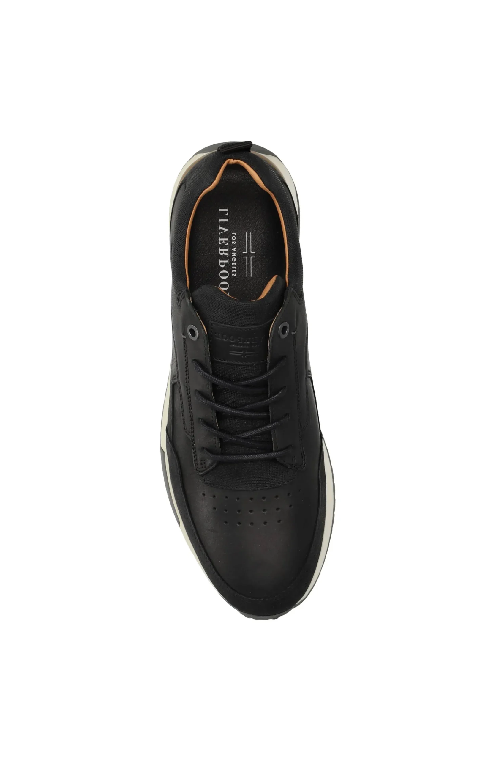 Liverpool Los Angeles Sneakers-BENNET LEATHER TEXTURED SNEAKER Black