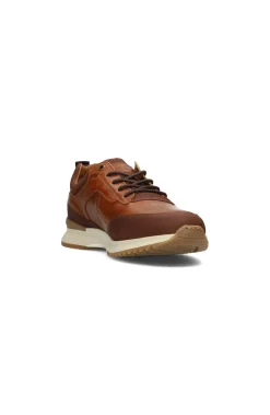 Liverpool Los Angeles Sneakers-BENNET LEATHER TEXTURED SNEAKER Cognac