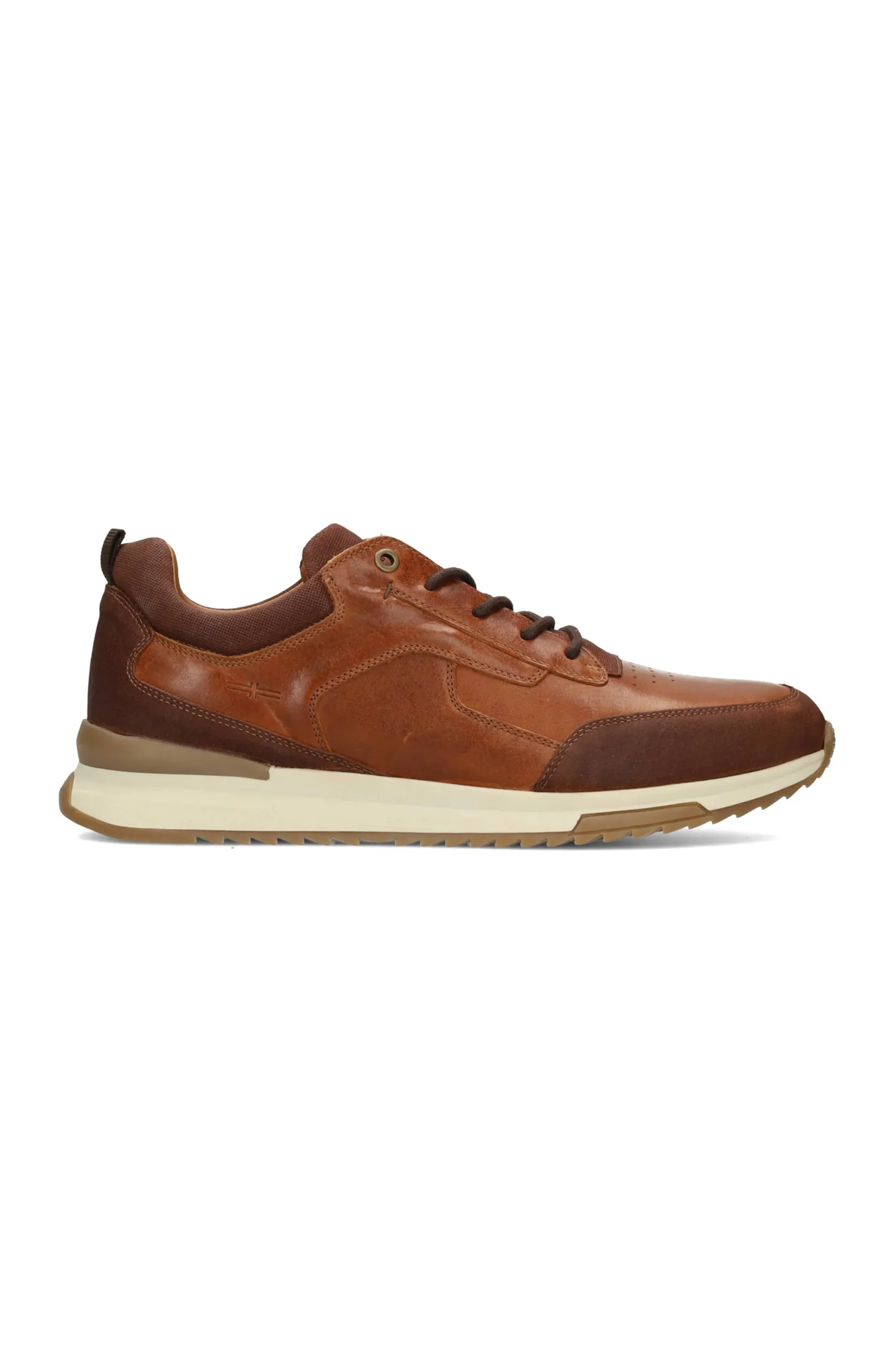 Liverpool Los Angeles Sneakers-BENNET LEATHER TEXTURED SNEAKER Cognac