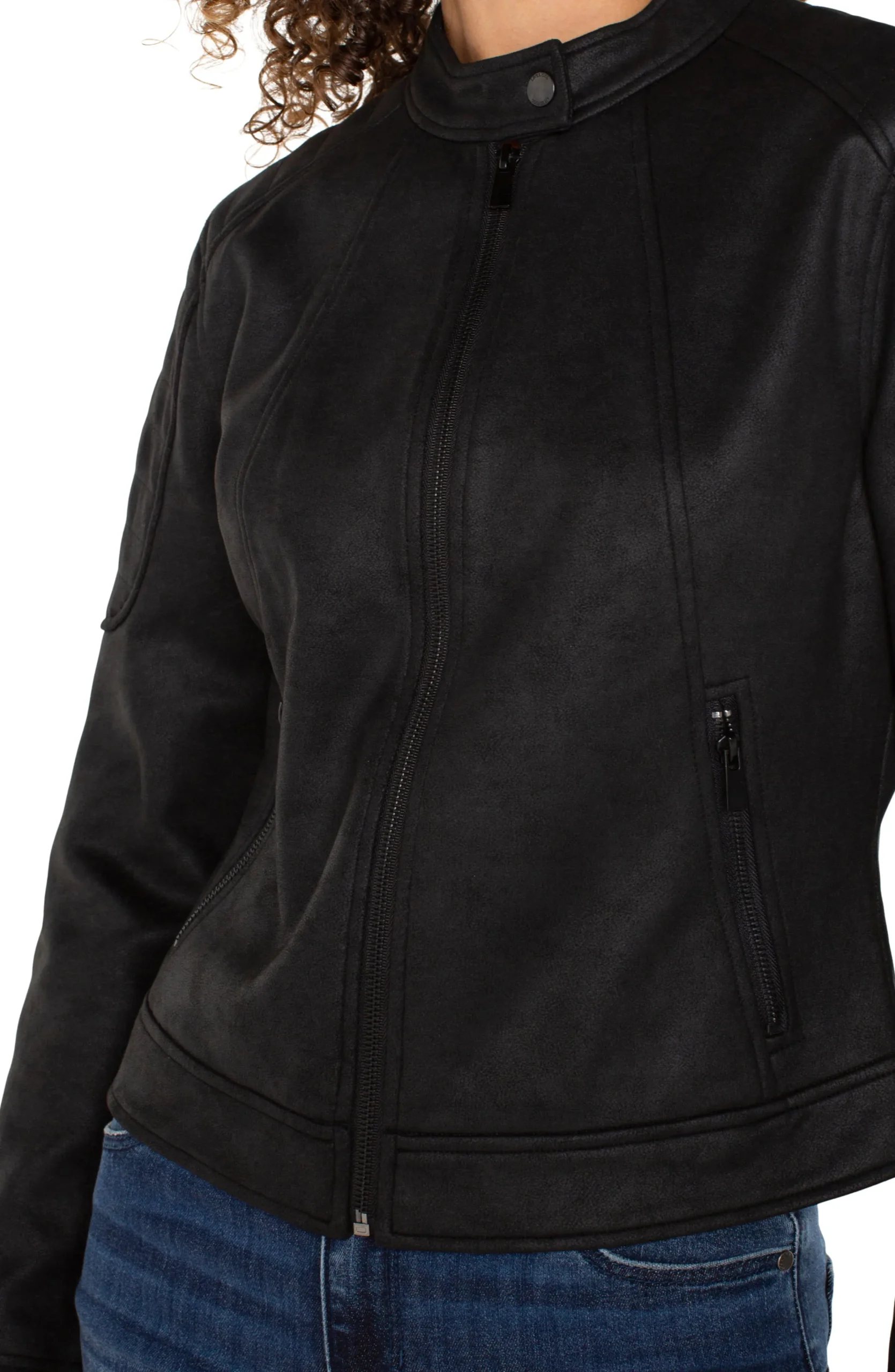 Liverpool Los Angeles Jackets-BIKER JACKET Black