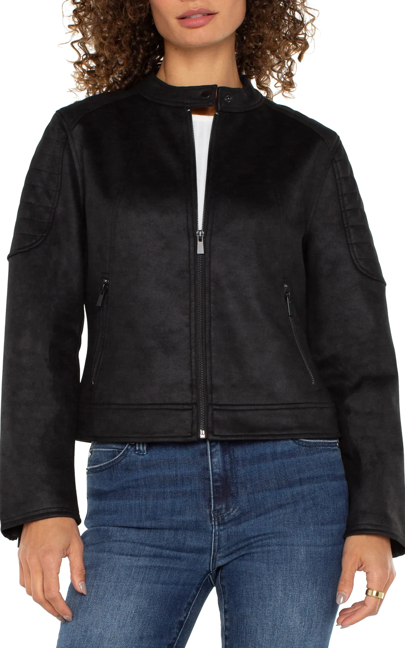 Liverpool Los Angeles Jackets-BIKER JACKET Black