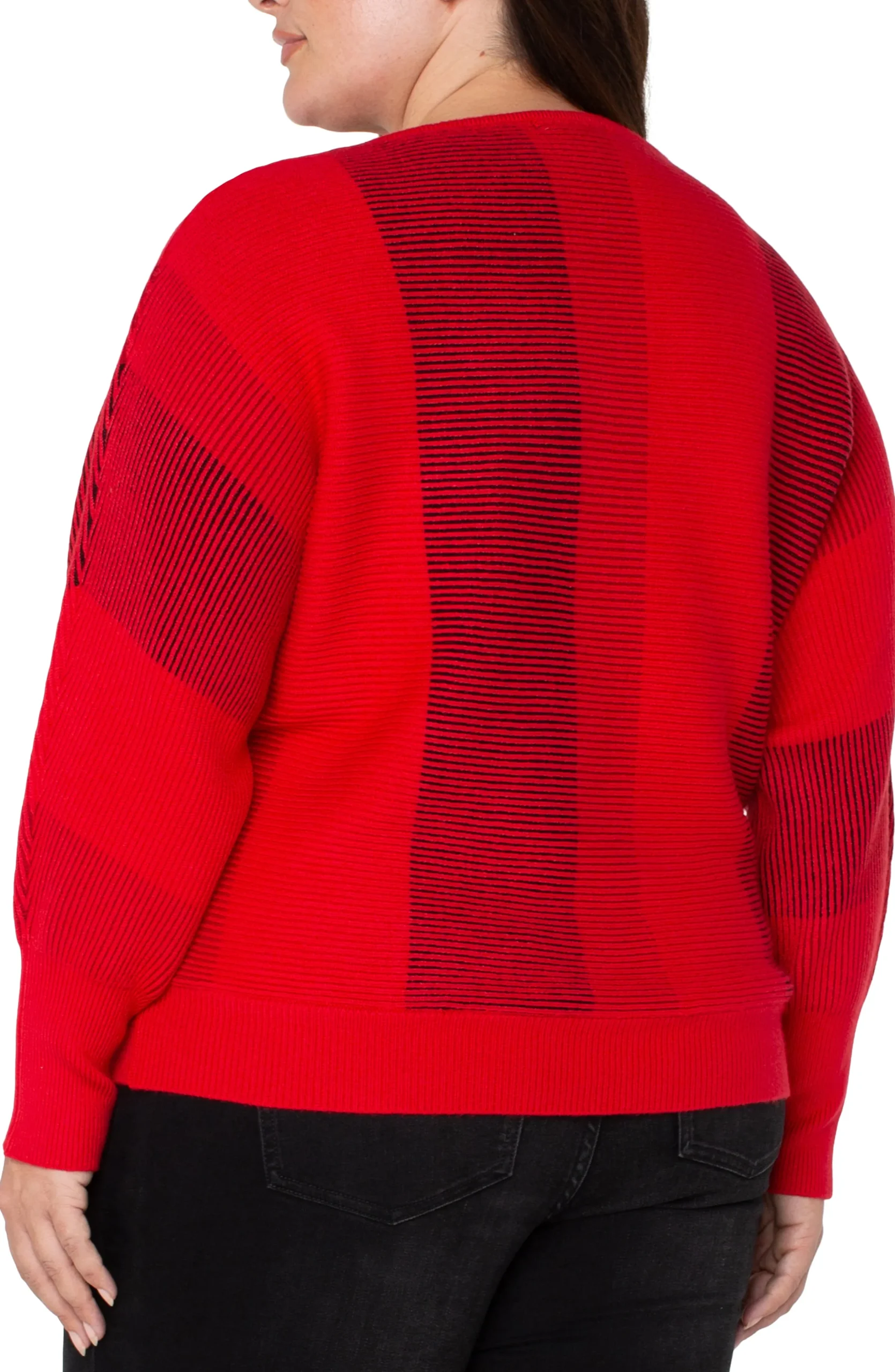Liverpool Los Angeles Tops-BOAT NECK DOLMAN SWEATER Tangoredmulti