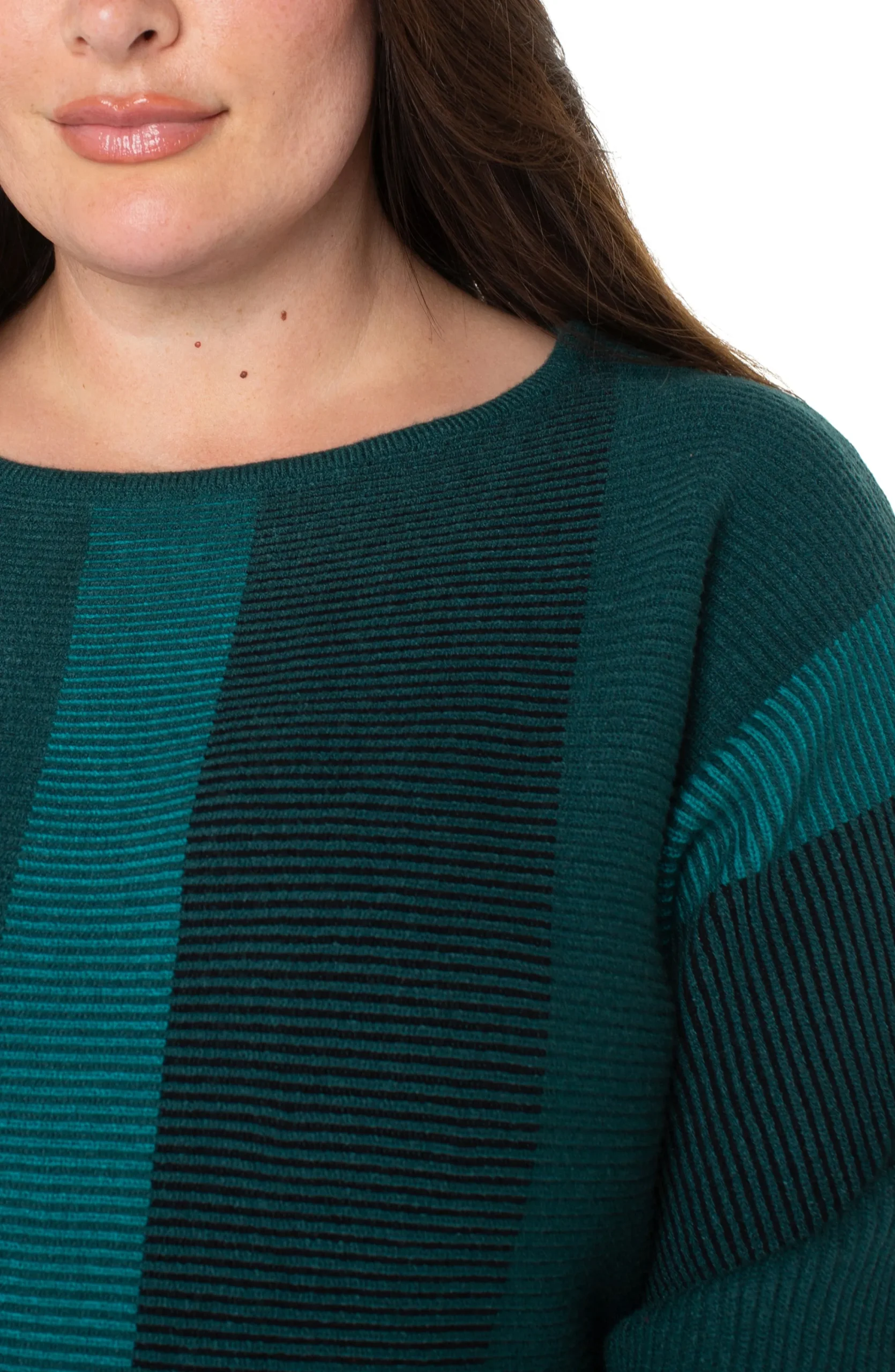 Liverpool Los Angeles Tops-BOAT NECK DOLMAN SWEATER Malachitemulti