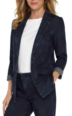 Liverpool Los Angeles Jackets-BOYFRIEND BLAZER Shadowfloral