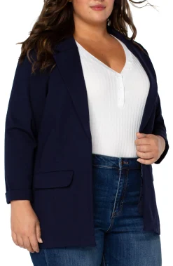 Liverpool Los Angeles Jackets-BOYFRIEND BLAZER WITH PRINCESS DART Cadetblue