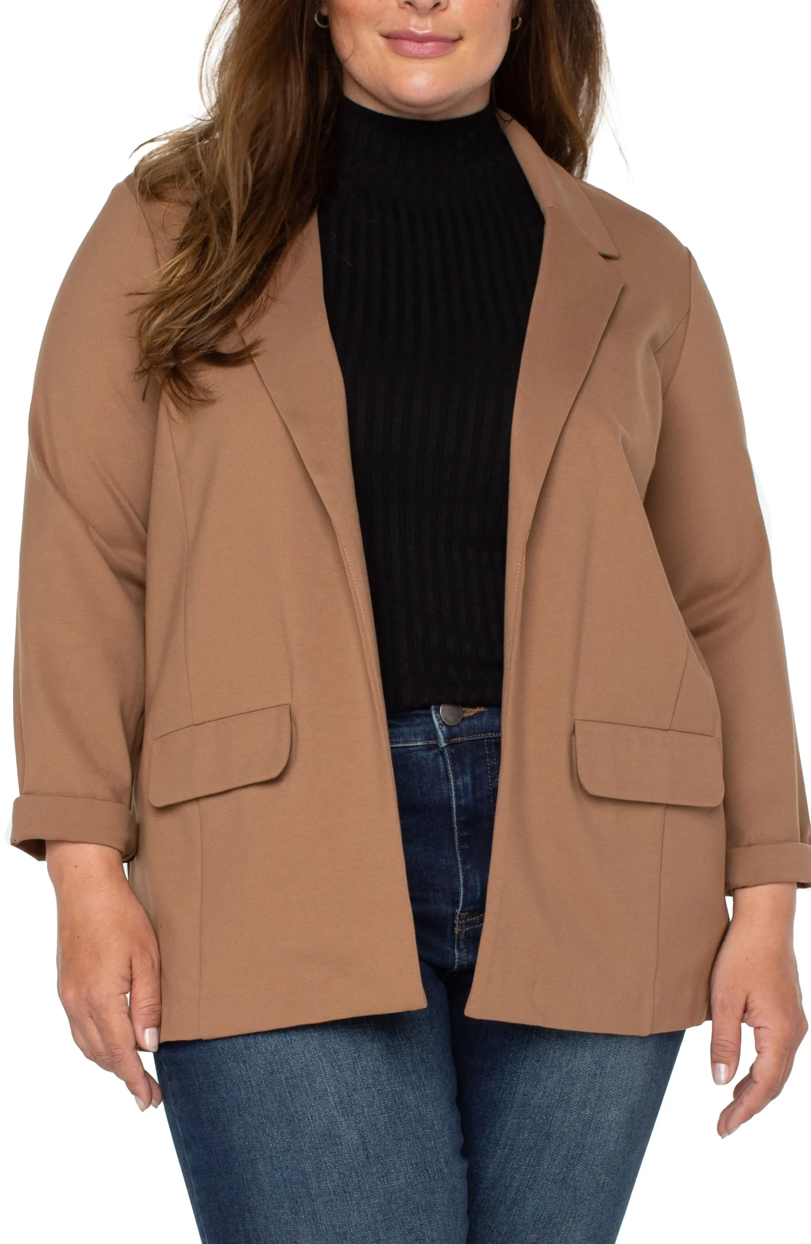 Liverpool Los Angeles Jackets-BOYFRIEND BLAZER WITH PRINCESS DART Maple