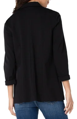 Liverpool Los Angeles Jackets-BOYFRIEND BLAZER WITH PRINCESS DARTS Black
