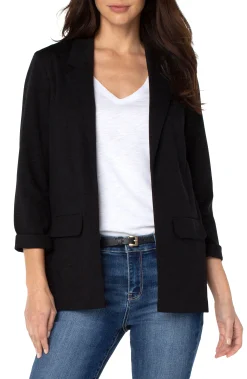 Liverpool Los Angeles Jackets-BOYFRIEND BLAZER WITH PRINCESS DARTS Black