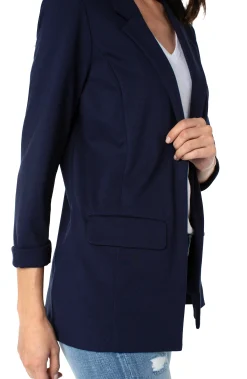 Liverpool Los Angeles Jackets-BOYFRIEND BLAZER WITH PRINCESS DARTS Cadetblue
