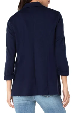 Liverpool Los Angeles Jackets-BOYFRIEND BLAZER WITH PRINCESS DARTS Cadetblue
