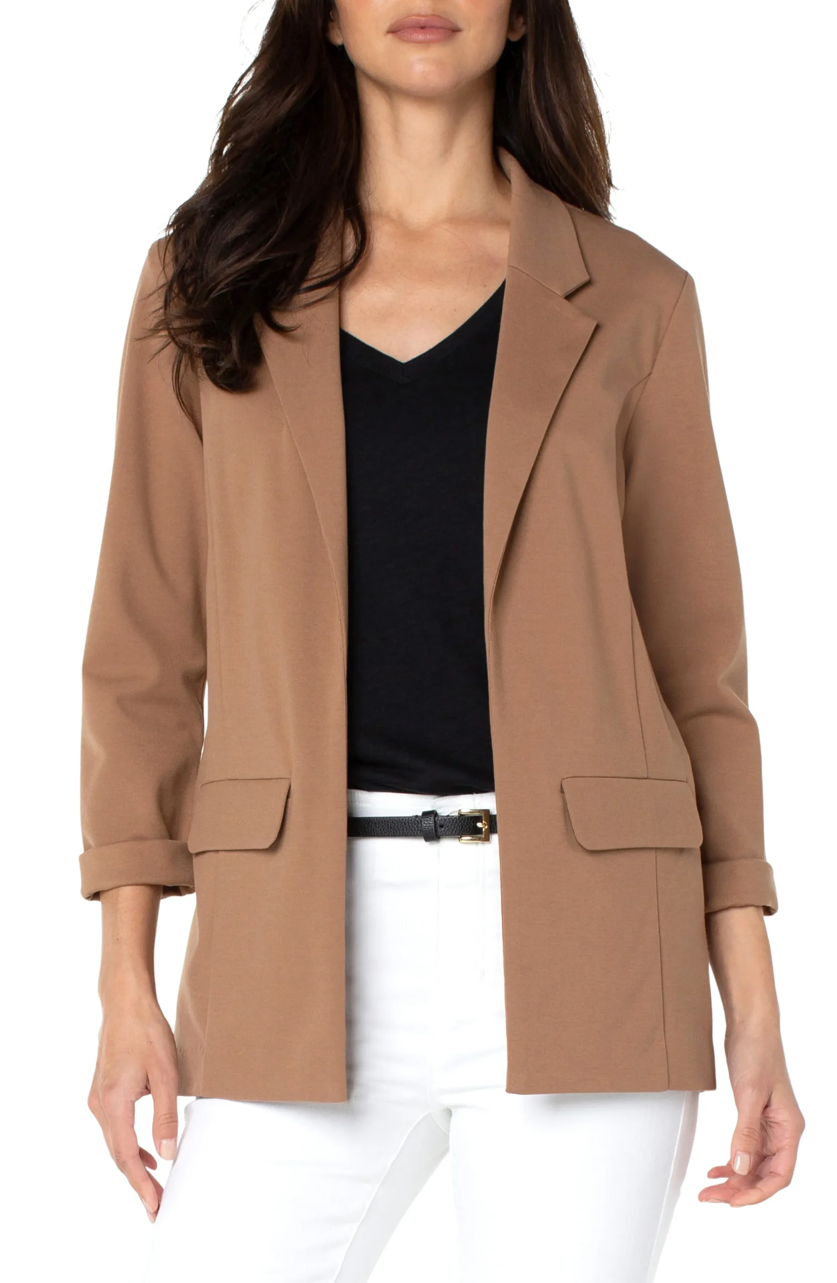 Liverpool Los Angeles Jackets-BOYFRIEND BLAZER WITH PRINCESS DARTS Maple