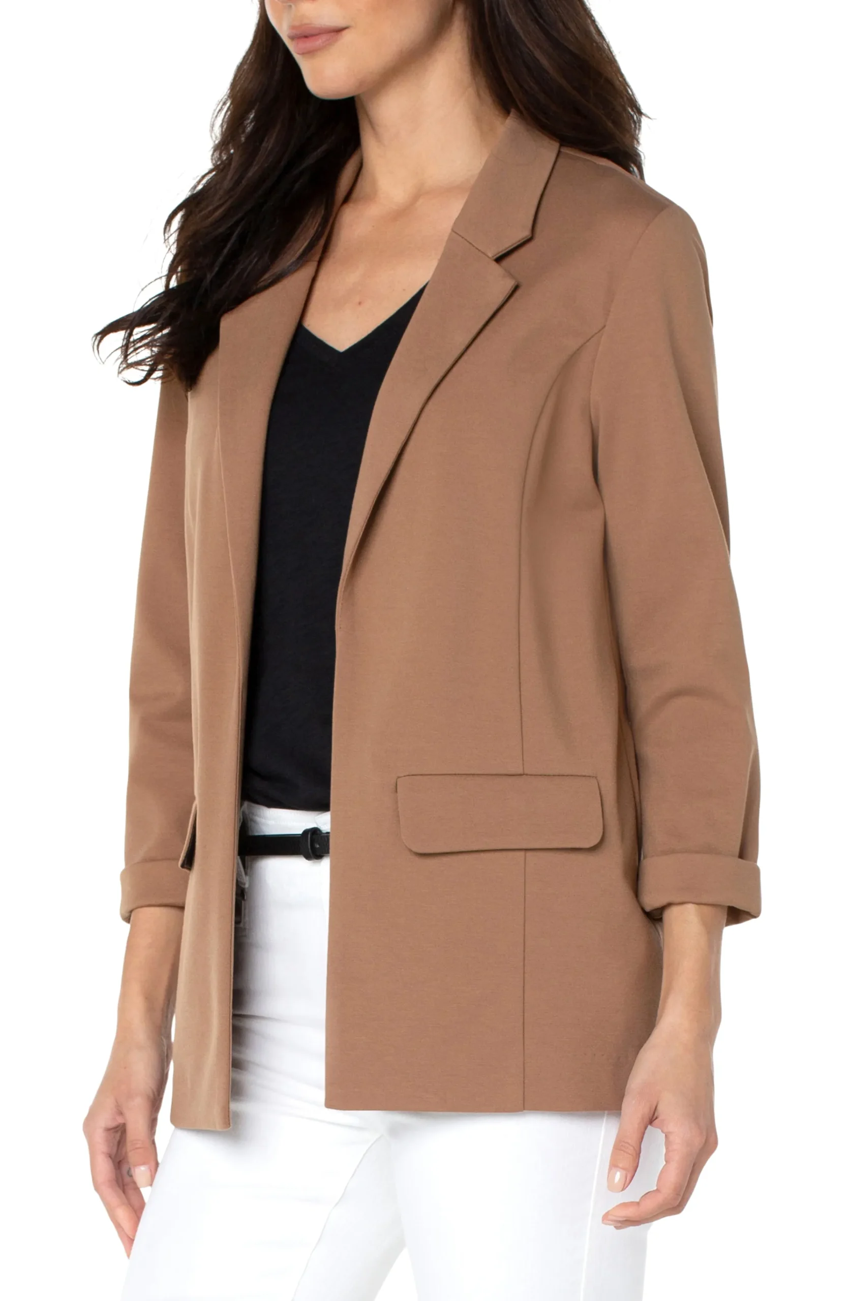 Liverpool Los Angeles Jackets-BOYFRIEND BLAZER WITH PRINCESS DARTS Maple