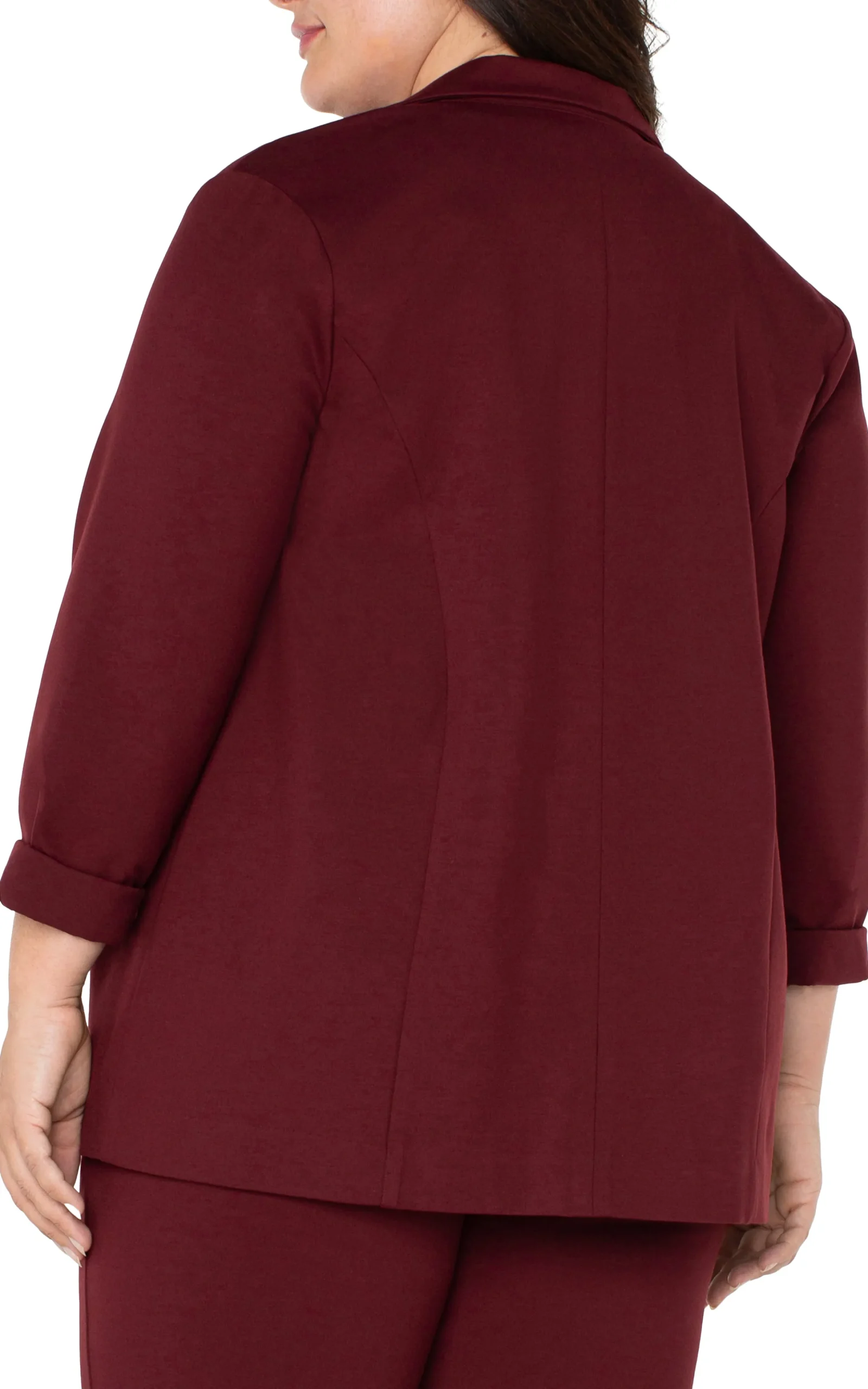 Liverpool Los Angeles Jackets-BOYFRIEND BLAZER WITH PRINCESS DART Bordeaux