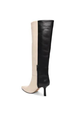 Liverpool Los Angeles Boots-BRYN MAX CALF TWO-TONE LEATHER BOOT Ecrublack