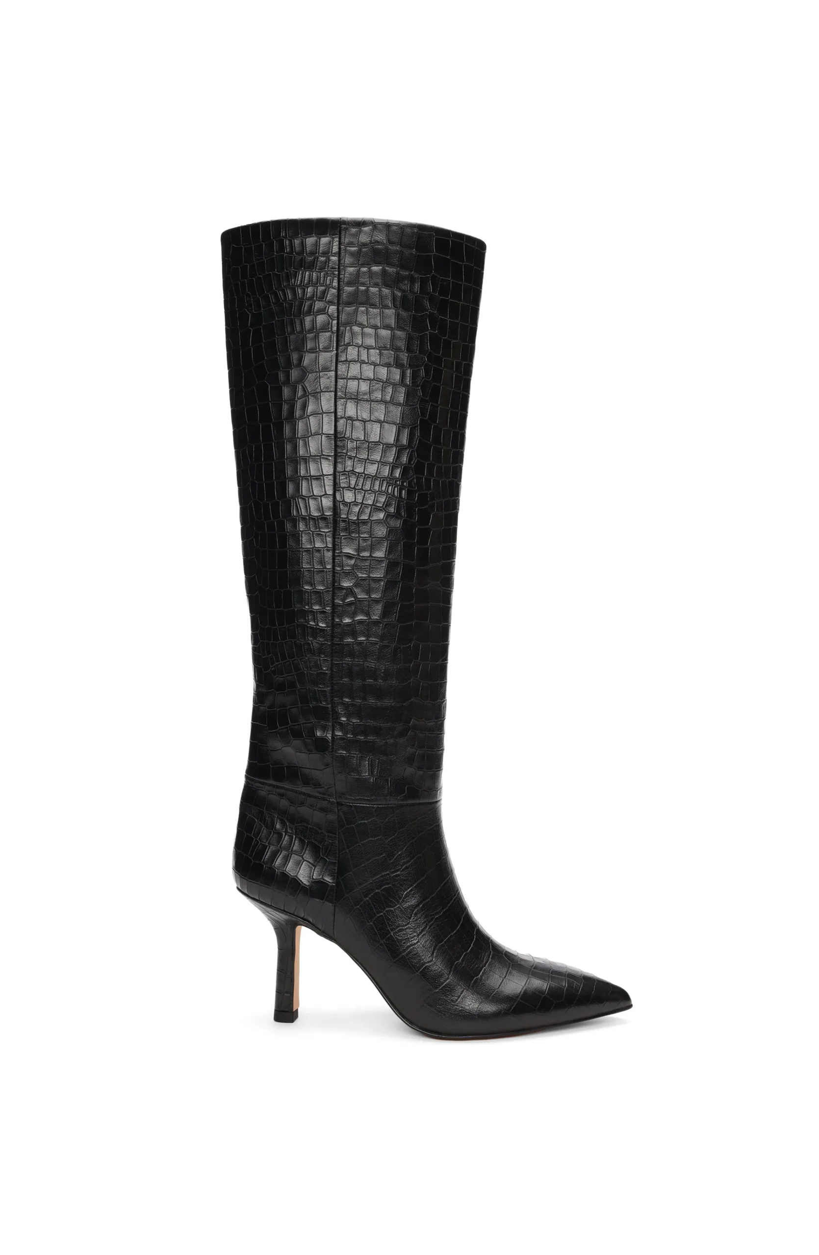 Liverpool Los Angeles Boots-BRYN MAX CALF TWO-TONE LEATHER BOOT Black