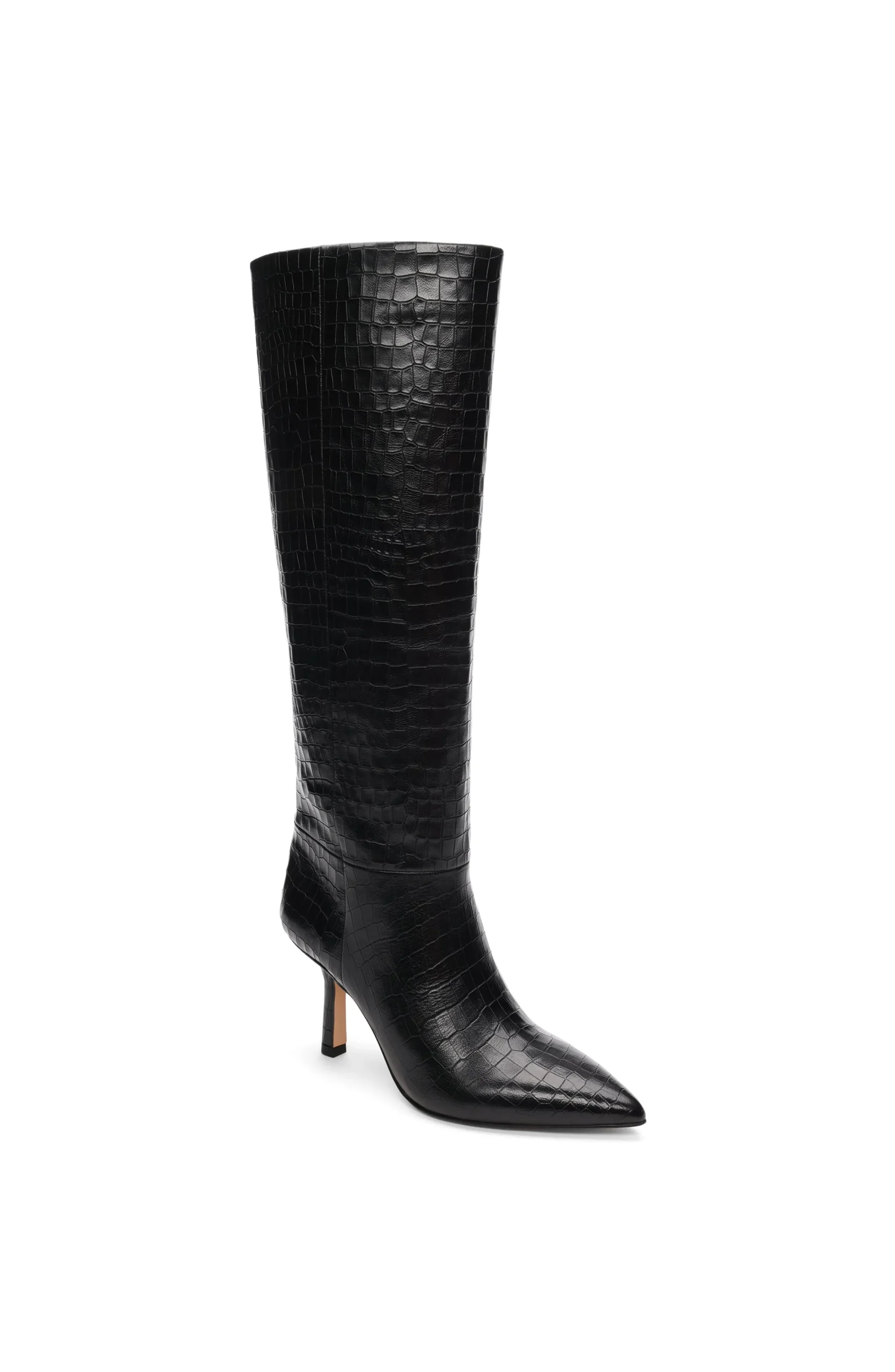 Liverpool Los Angeles Boots-BRYN MAX CALF TWO-TONE LEATHER BOOT Black