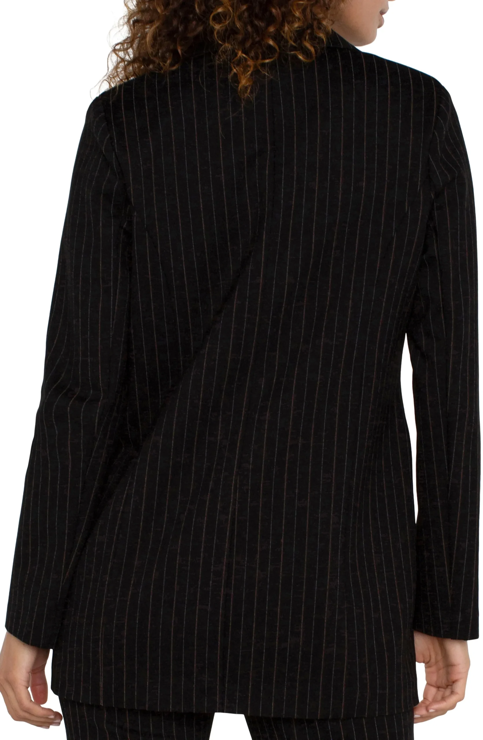 Liverpool Los Angeles Jackets-BUTTON FRONT BOYFRIEND BLAZER Blackwhitepinstripe