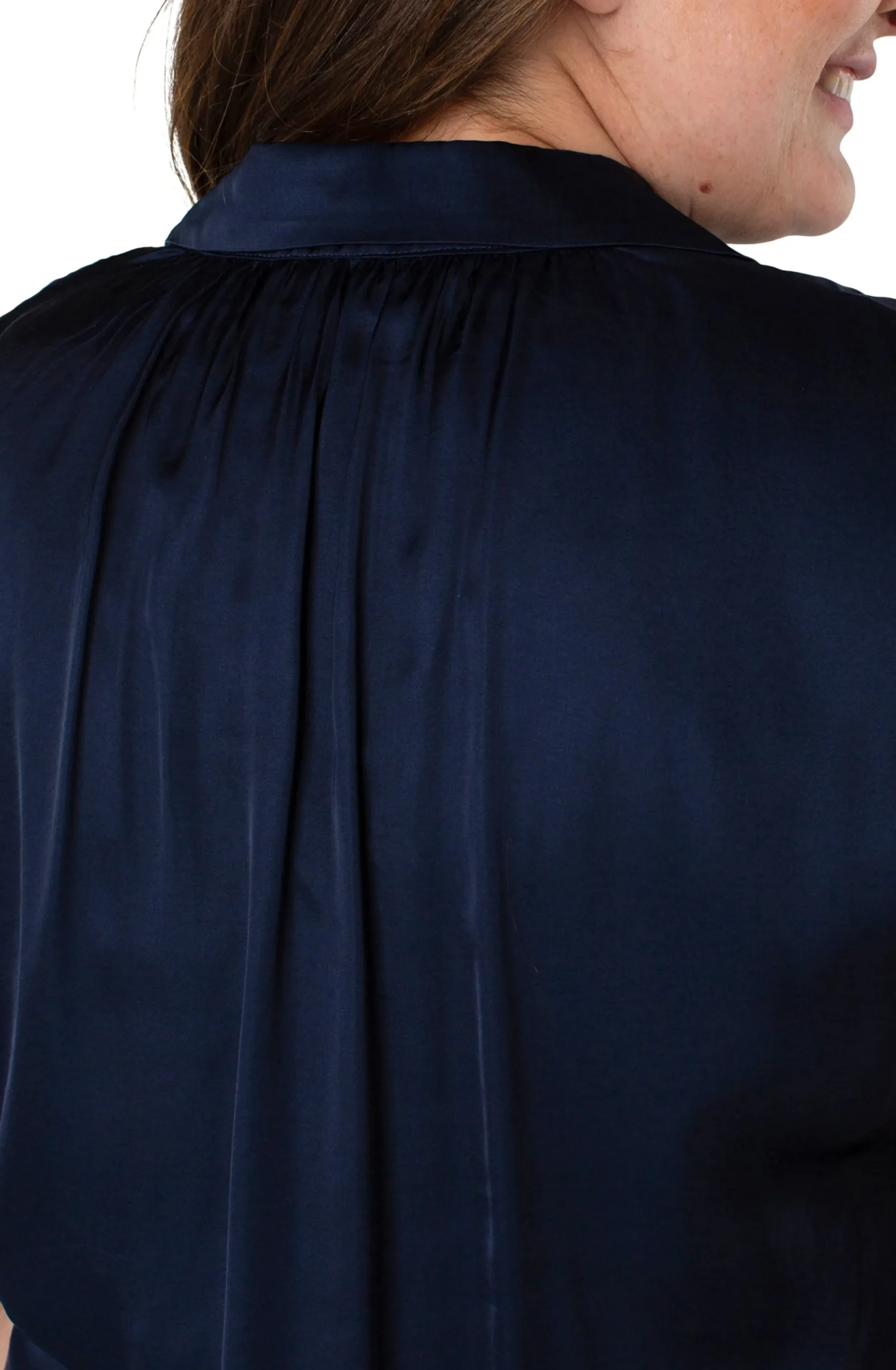 Liverpool Los Angeles Tops-BUTTON FRONT DOLMAN SLEEVE BLOUSE Darknavy