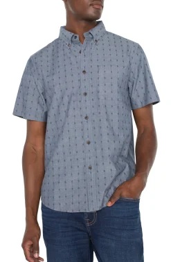 Liverpool Los Angeles Shirts-BUTTON UP SHORT SLEEVE SHIRT Chambraydobby
