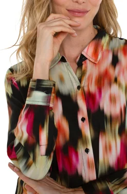 Liverpool Los Angeles Tops-BUTTON UP WOVEN BLOUSE Starrubyfloral