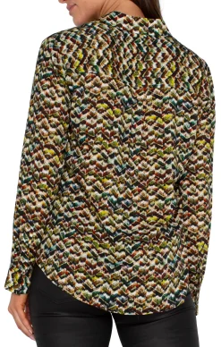 Liverpool Los Angeles Tops-BUTTON UP WOVEN BLOUSE Tourmalinemulti
