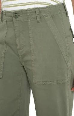 Liverpool Los Angeles Pants|Wide-Leg-CARGO WIDE LEG CROP Martiniolive