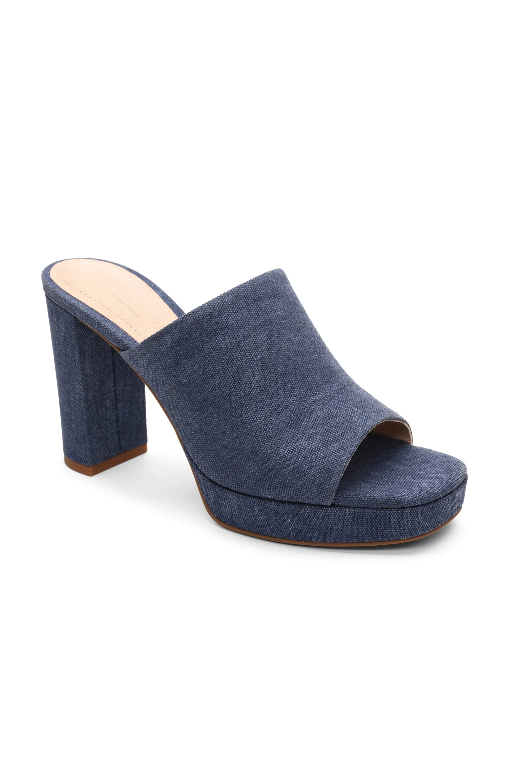 Liverpool Los Angeles Mules-CARSON HIGH BLOCK HEEL MULE Indigo