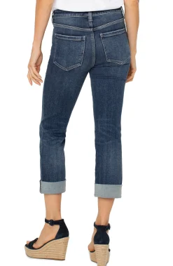 Liverpool Los Angeles Jeans|Crops-CHARLIE CROP WIDE ROLLED CUFF Wells