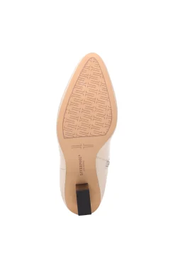 Liverpool Los Angeles Boots-CLAREMONT ICON HEEL SIDE ZIP BOOTIE Ecru