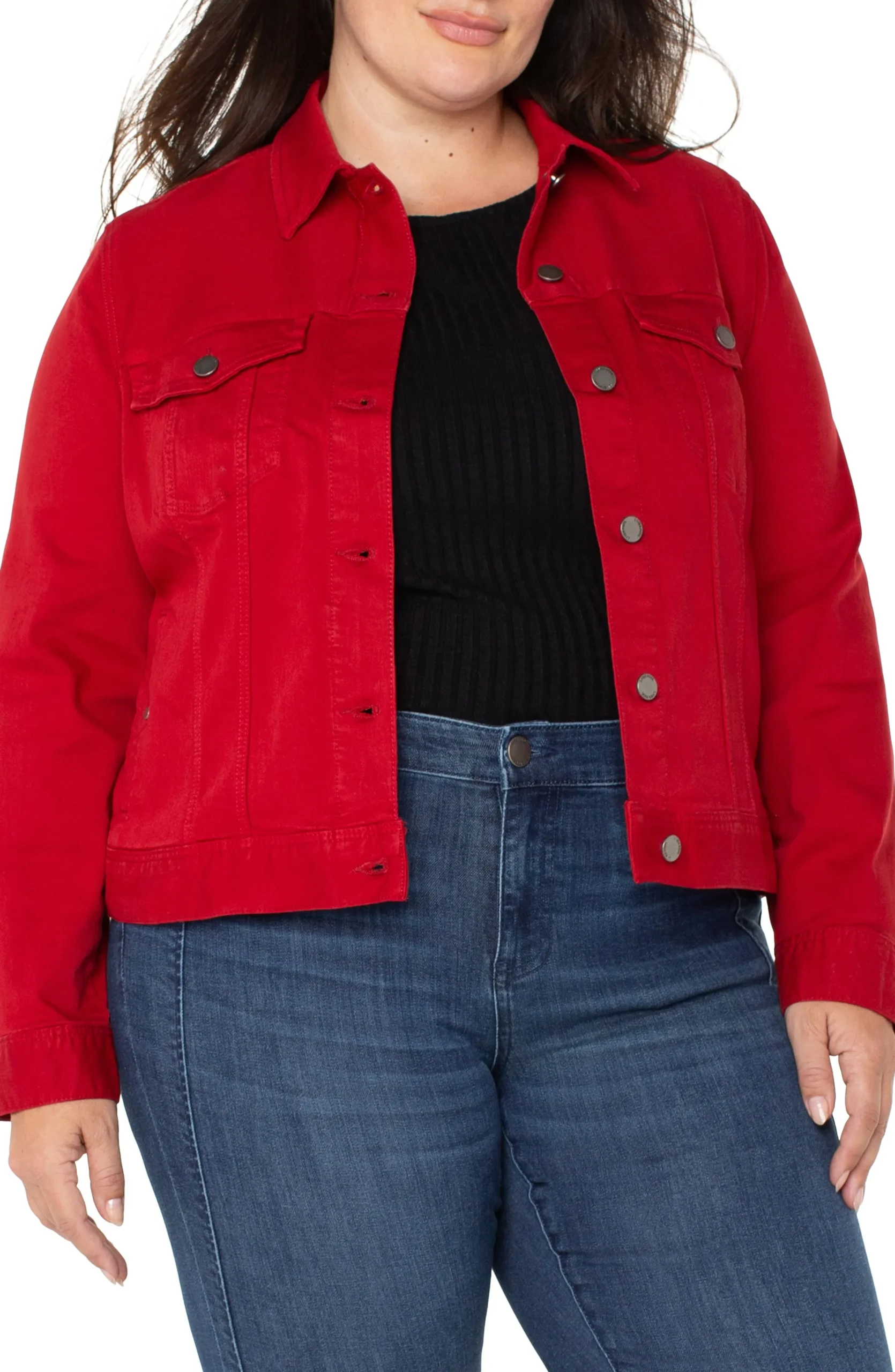 Liverpool Los Angeles Jackets-CLASSIC JEAN JACKET Carnelian