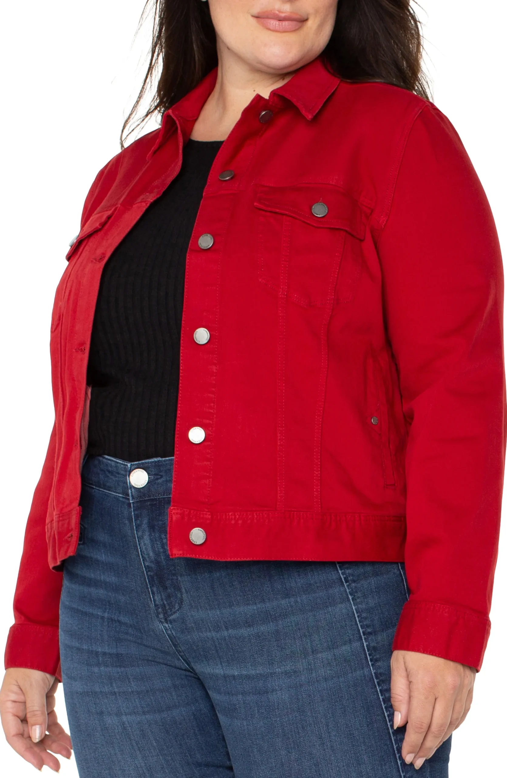 Liverpool Los Angeles Jackets-CLASSIC JEAN JACKET Carnelian
