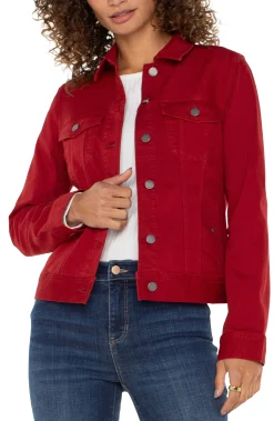 Liverpool Los Angeles Jackets|Jackets-CLASSIC JEAN JACKET Carnelian