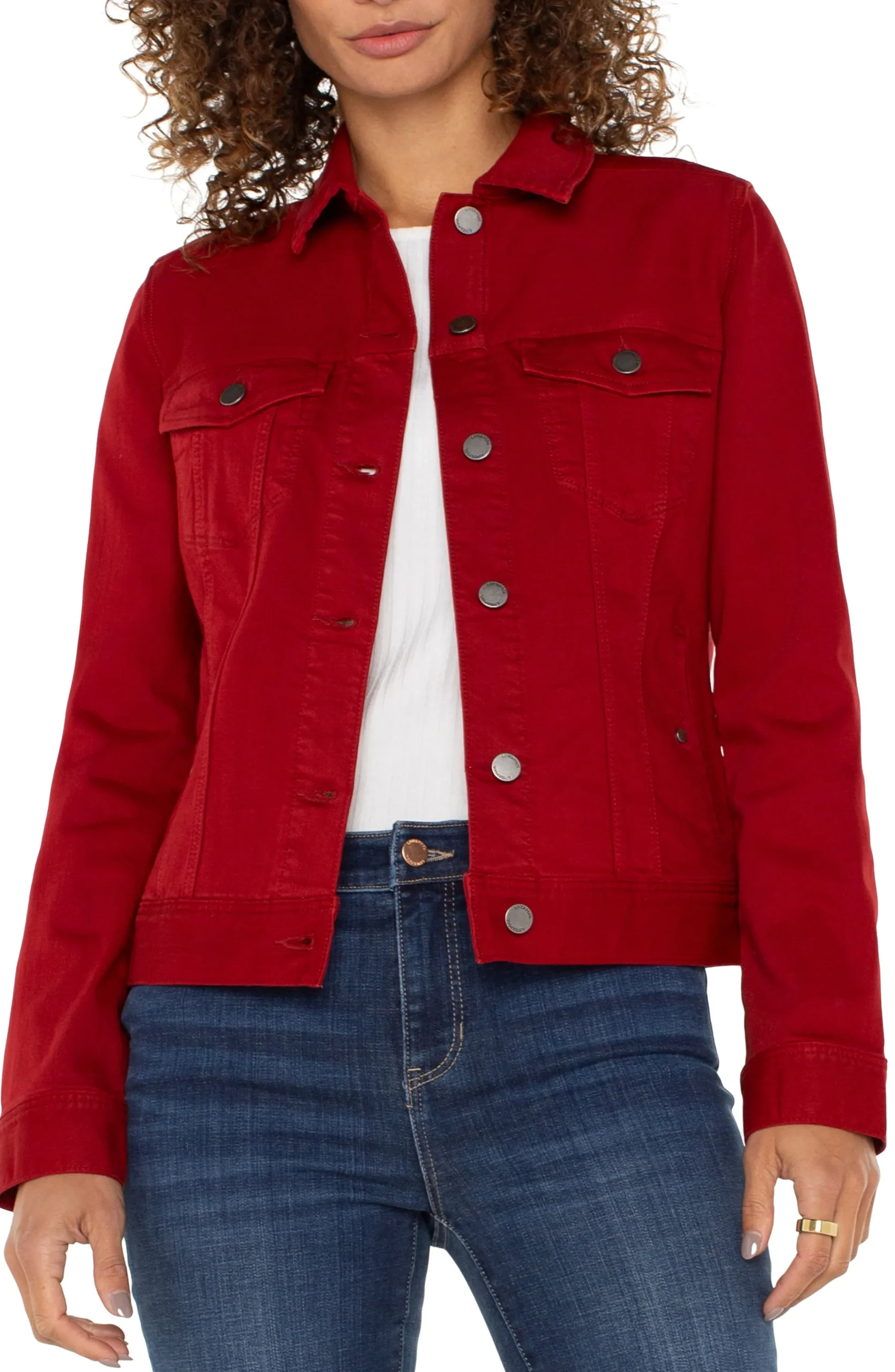 Liverpool Los Angeles Jackets|Jackets-CLASSIC JEAN JACKET Carnelian