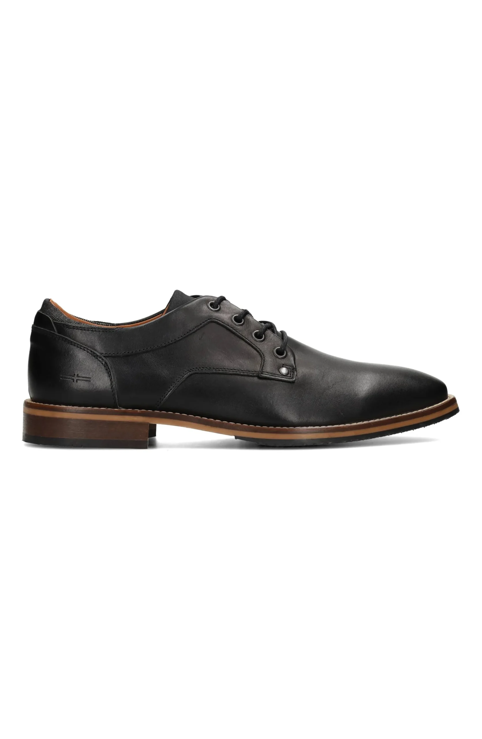 Liverpool Los Angeles Oxfords-DESK BURNISHED LEATHER OXFORD SHOE Black