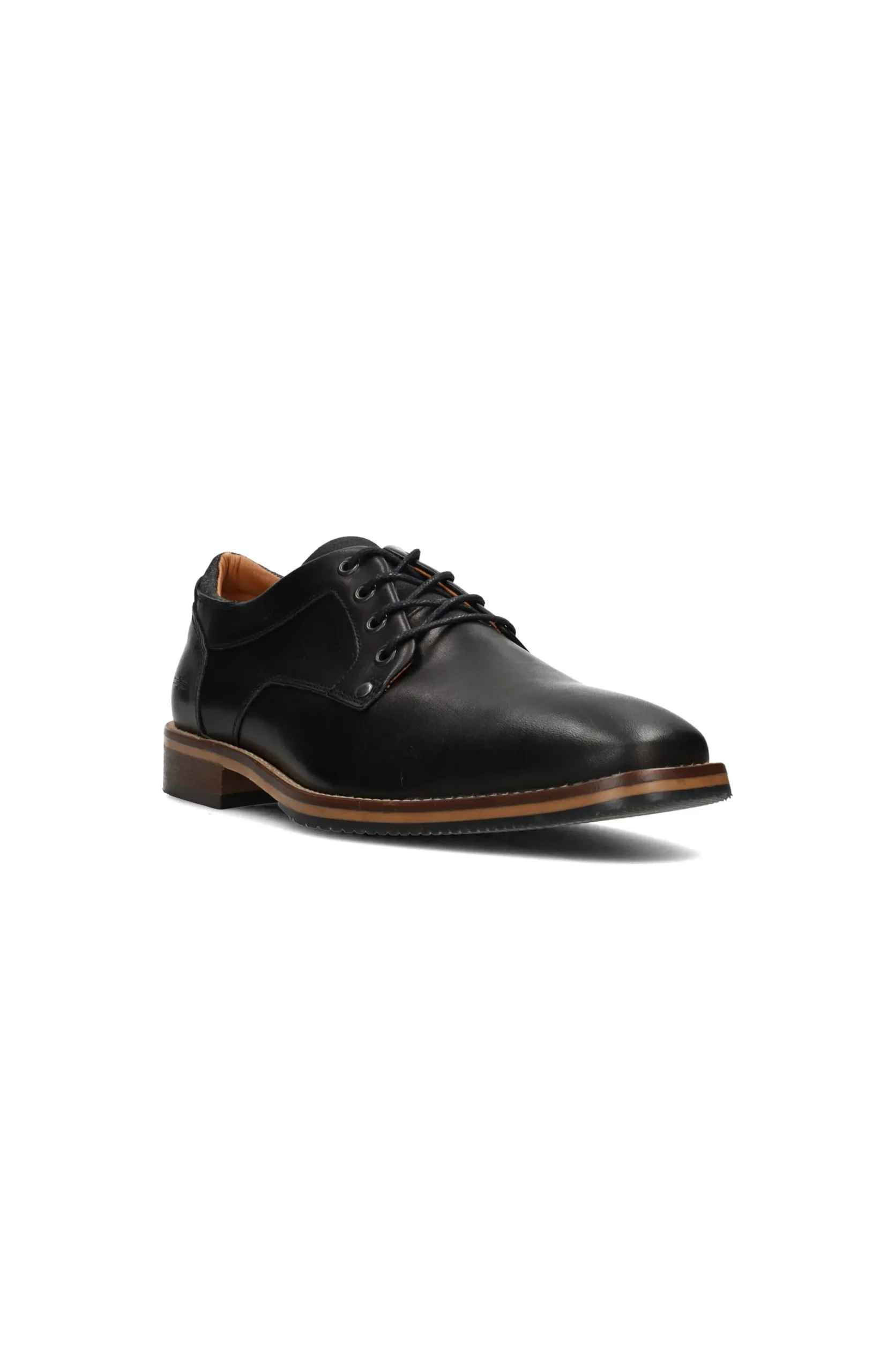 Liverpool Los Angeles Oxfords-DESK BURNISHED LEATHER OXFORD SHOE Black
