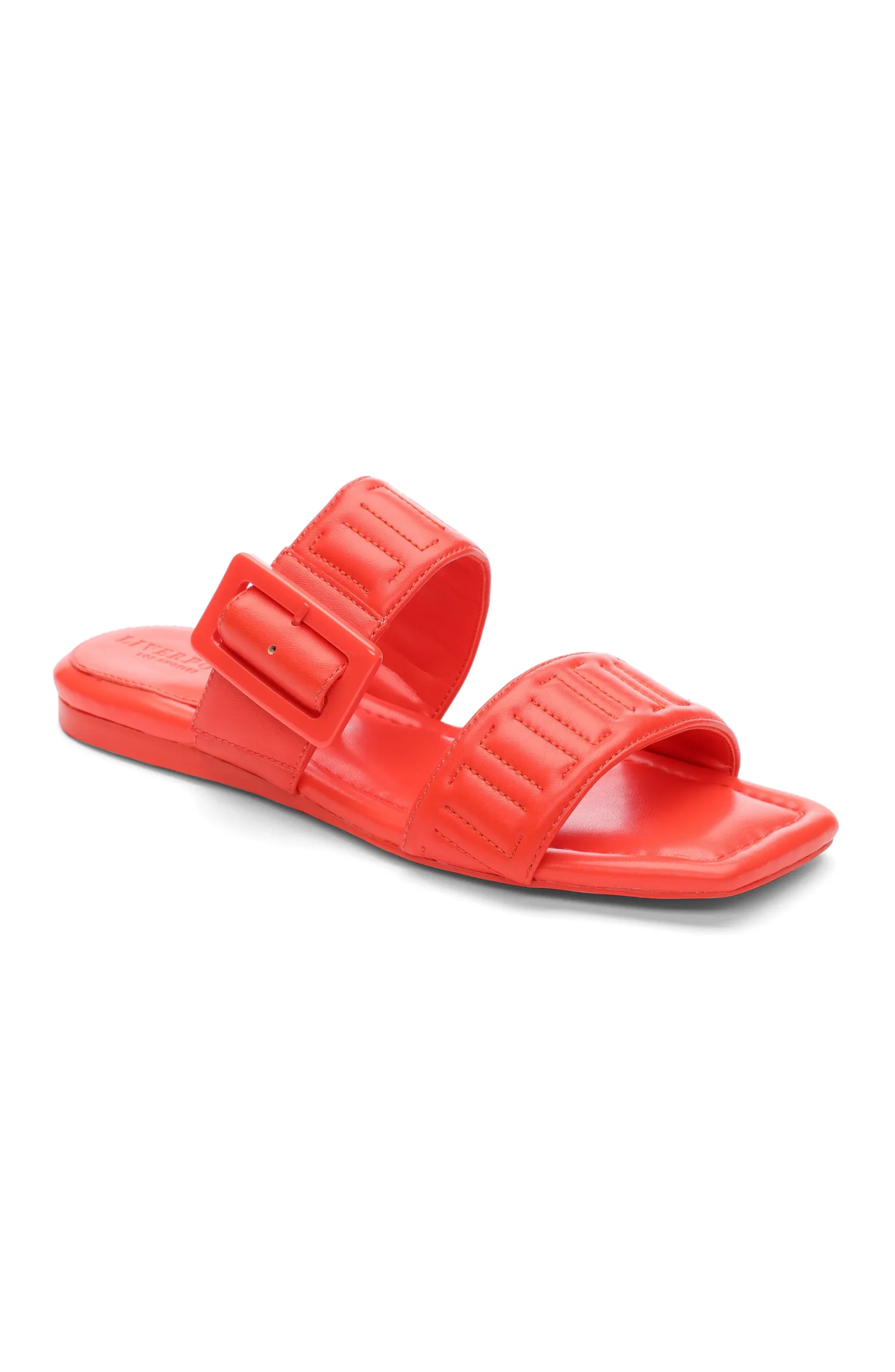 Liverpool Los Angeles Sandals-DOWNTOWN LOGO STITCH SANDAL Coral