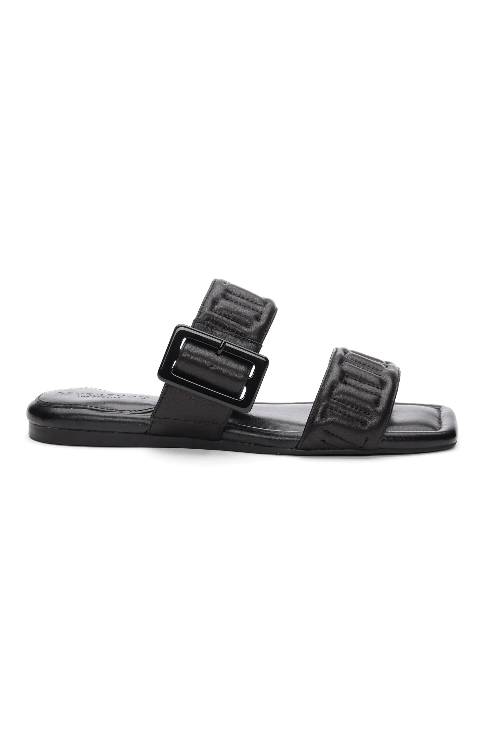 Liverpool Los Angeles Sandals-DOWNTOWN LOGO STITCH SANDAL Black