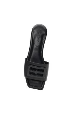 Liverpool Los Angeles Sandals-DUNBAR LOGO MEDALLION SANDALS Black