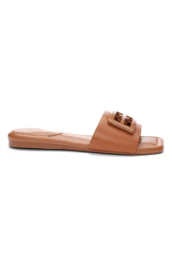 Liverpool Los Angeles Sandals-DUNBAR LOGO MEDALLION SANDALS Luggage
