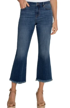 Liverpool Los Angeles Jeans|Bootcut & Flares-ECO HANNAH CROP FLARE WITH FRAY HEM Elkmont