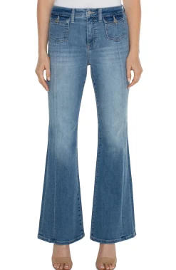 Liverpool Los Angeles Jeans|Bootcut & Flares-ECO HANNAH FLARE WITH FLAP FRONT POCKETS Overlook