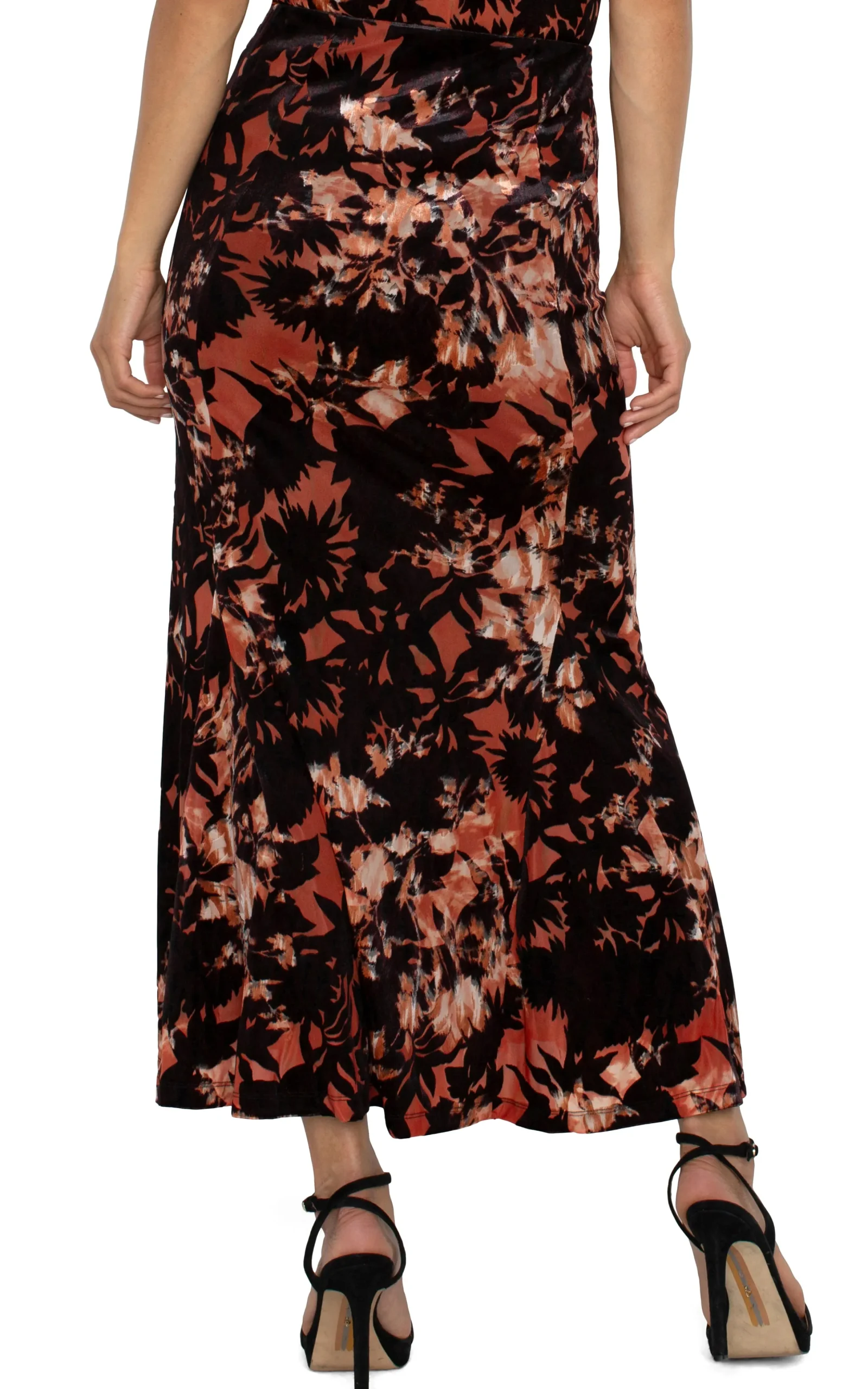 Liverpool Los Angeles Skirts|Skirts-FIT AND FLARE KNIT PULL ON SKIRT Fireopalburnout