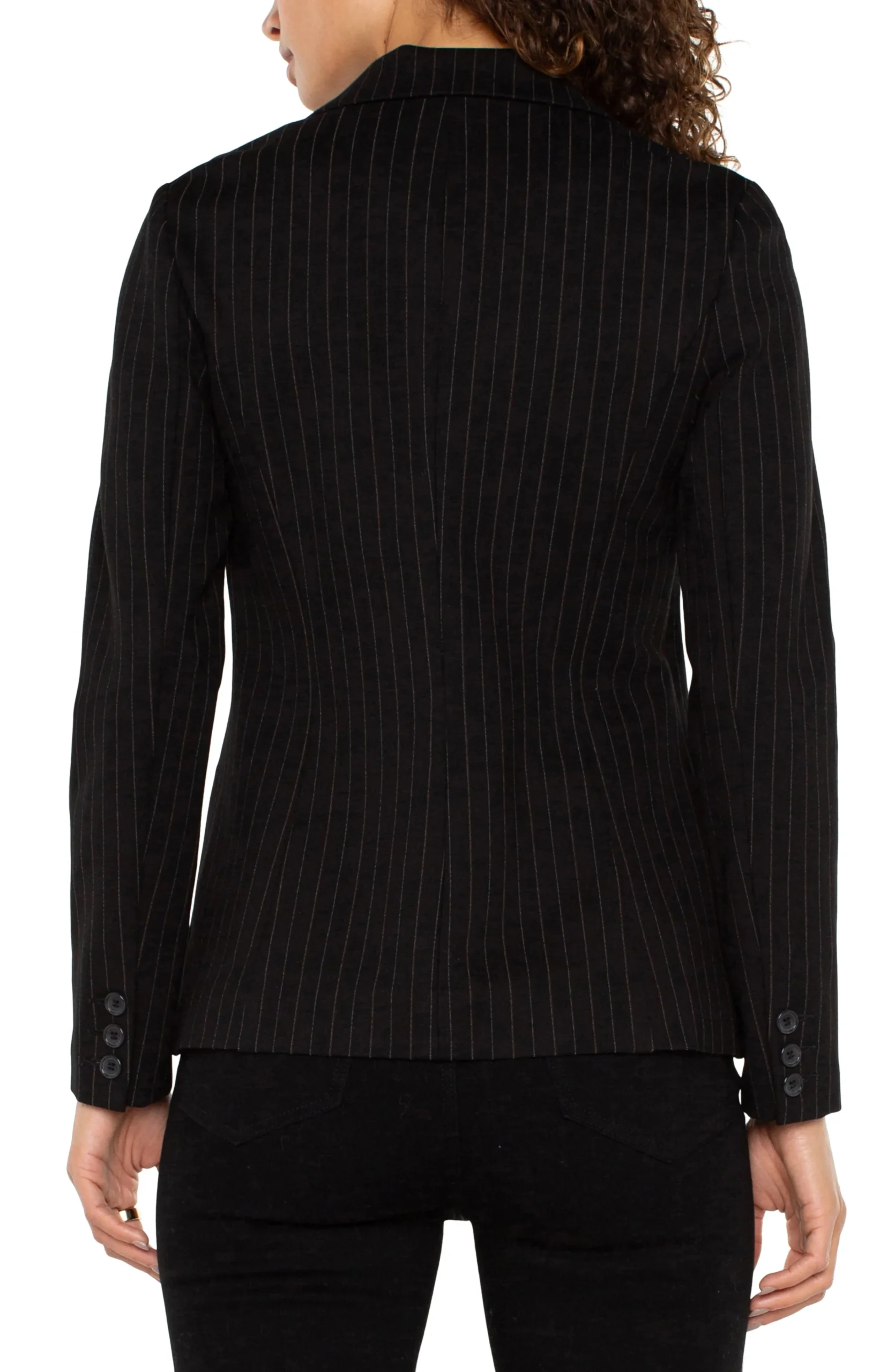 Liverpool Los Angeles Jackets-FITTED BLAZER Blackwhitepinstripe