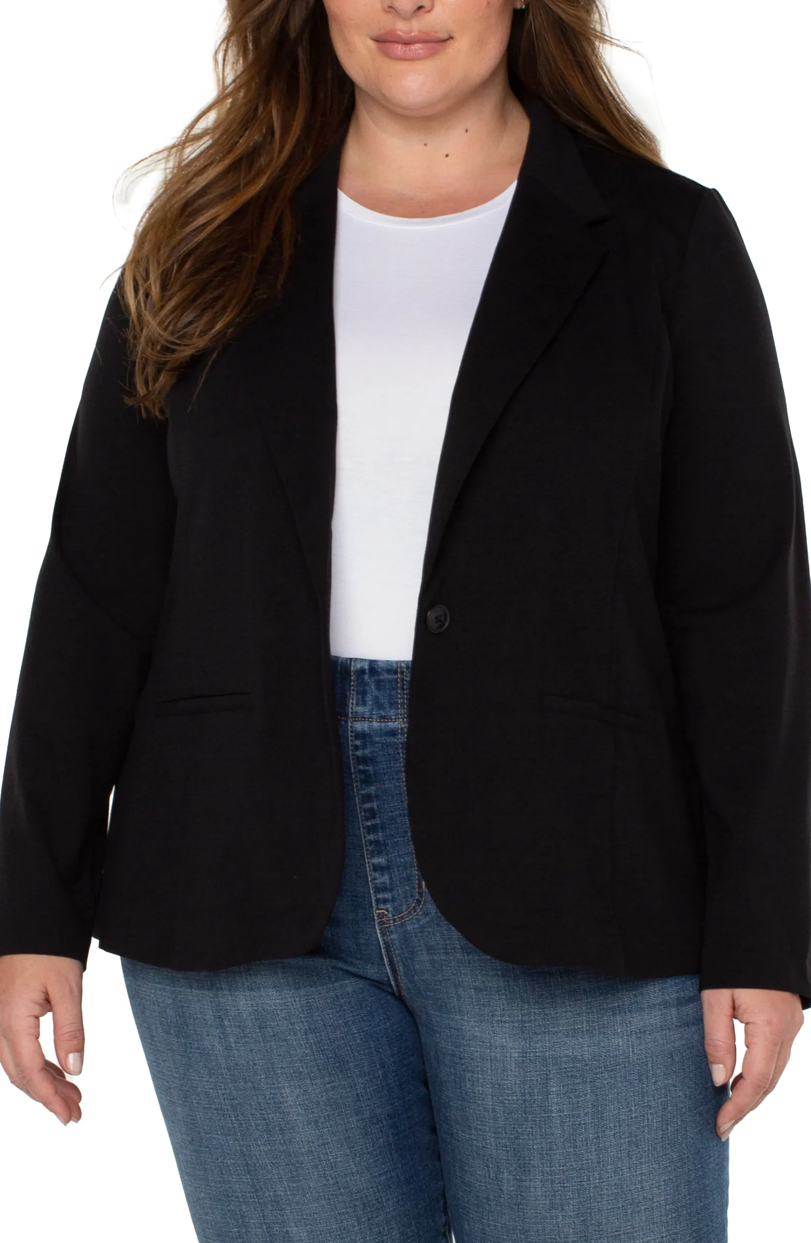 Liverpool Los Angeles Jackets-FITTED BLAZER Black