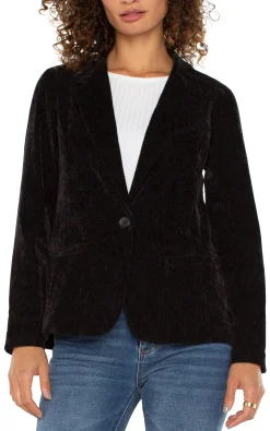 Liverpool Los Angeles Jackets-FITTED BLAZER Black